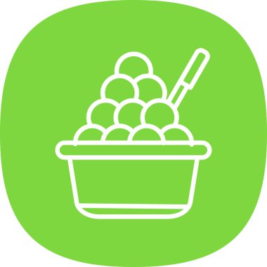 Köfteli kase, vektör çizimi 