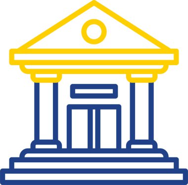 Adliye simgesinin düz çizimi