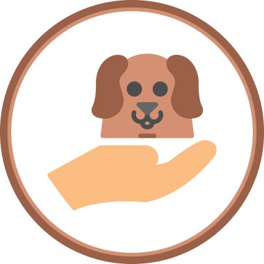 köpek evcil hayvan simgesi, vektör illüstrasyonu