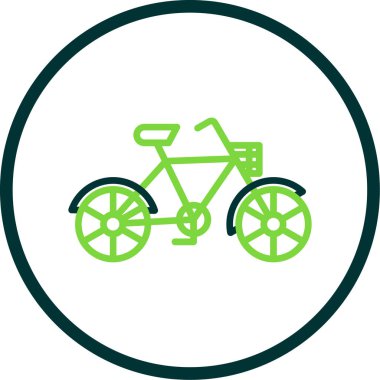 bisiklet düz simgesi, vektör illüstrasyonu