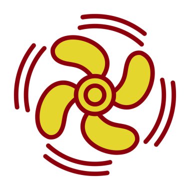 Pervane düz simgesi, vektör çizim