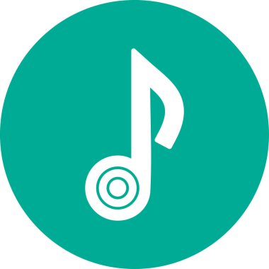 müzik nota simgesi, vektör illüstrasyonu