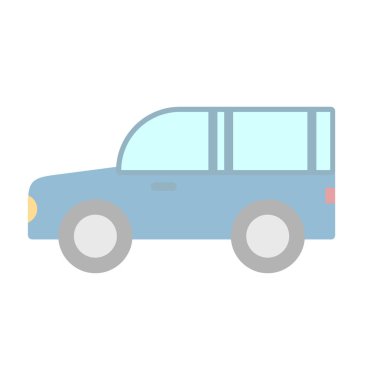 Araba simgesi, düz stil