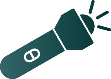 Ampul vektör simgesi. biçim düz sembol, eko yeşil renk, yuvarlak açılar, beyaz arkaplan