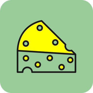 Peynir. Web simgesi basit illüstrasyon