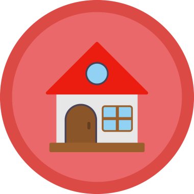 ev web simgesi, vektör illüstrasyonu 