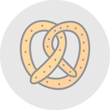 Tuzlu kraker renkli vektör simgesi