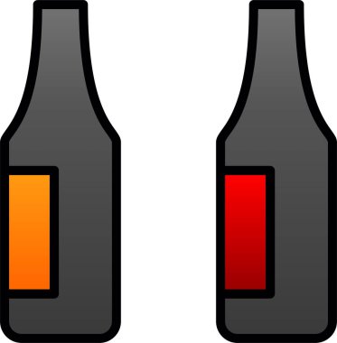 bira şişeleri simgesi, vektör illüstrasyonu  