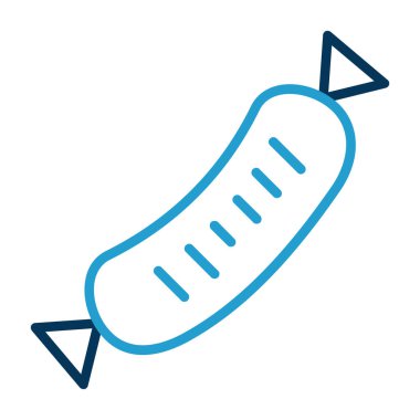 Bir sosis simgesinin vektör çizimi