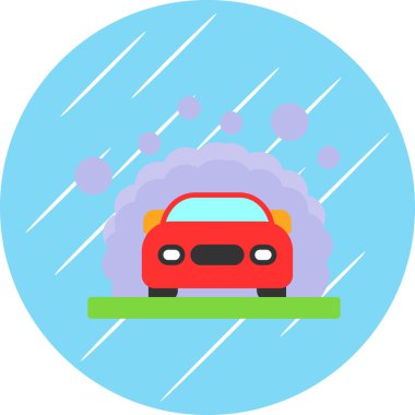 Oto yıkama vektör çizim