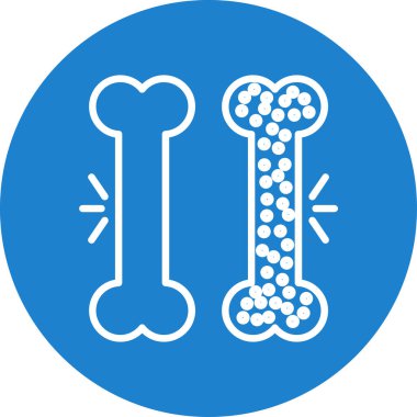 Kaşık ikonu vektörlü iki hap. biçim düz bicolor simgesi, yuvarlak açılar, beyaz arkaplanda kobalt rengi.