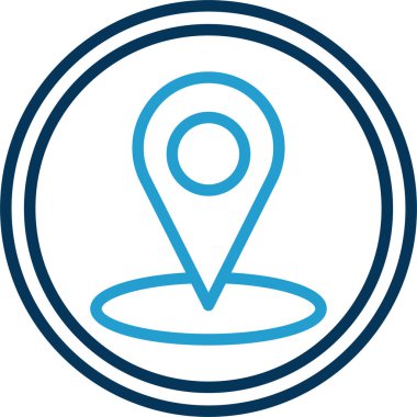 konum pin simgesi, vektör illüstrasyonu basit tasarım