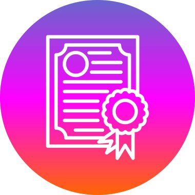 Diploma yassı simgesi, vektör illüstrasyonu