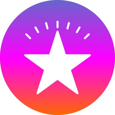 simple flat star icon illustration design