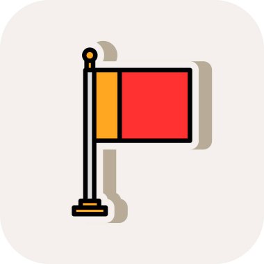 bayrak düz simge vektör çizim