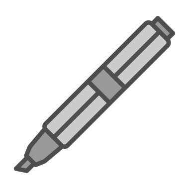 İşaretleyici kalem simgesi, vektör illüstrasyonu basit tasarım