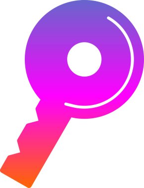 anahtar simgesi, vektör illüstrasyonu basit tasarım