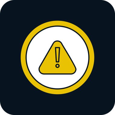 Dikkat uyarı simgesi tam taslak biçiminde 