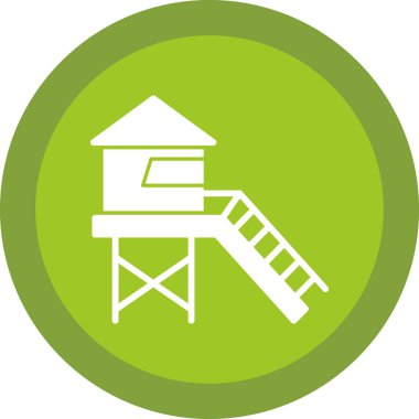 Cankurtaran kulesi simgesinin vektör çizimi                                    