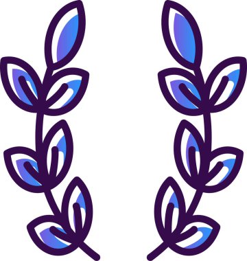 Defne çelengi ağ vektör simgesi