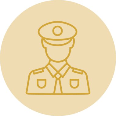 Polis memuru simgesinin vektör illüstrasyonu