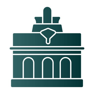 Otel düz vektör simgesi