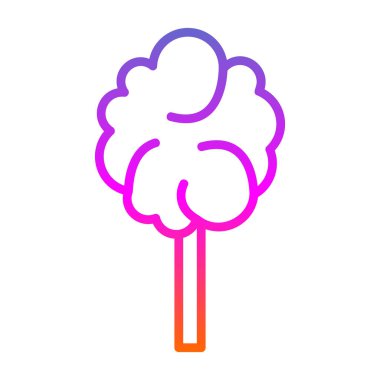 Pamuk helva ikonu, vektör illüstrasyonu 