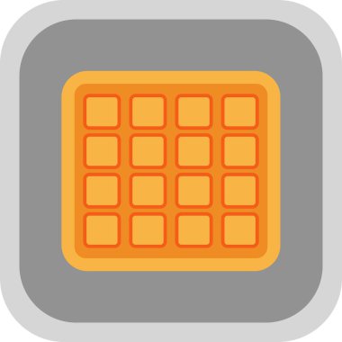 waffle düz vektör simgesi 