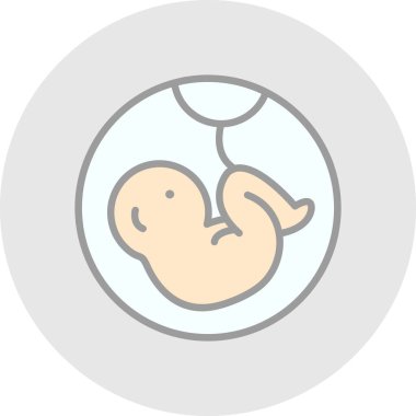 Embriyo. Web simgesi basit illüstrasyon