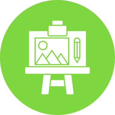 Resim yapmak. Web simgesi basit illüstrasyon