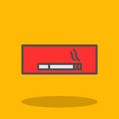 Sigara simgesi illüstrasyon izole vektör işareti simgesi