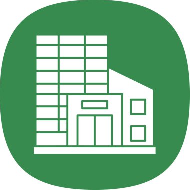 Basit Alışveriş Merkezi simgesi, vektör illüstrasyonu