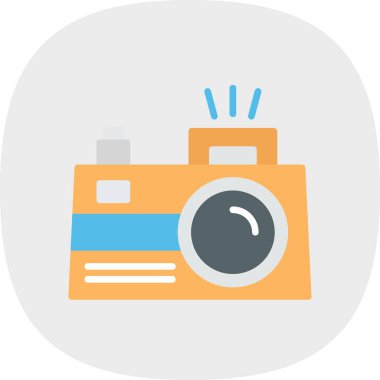 Kamera. Web simgesi basit illüstrasyon