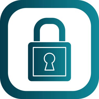 Asma kilit simgesi. web tasarımı için güvenlik kilidi simgesinin karikatür çizimi