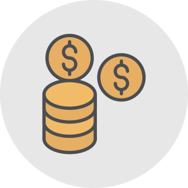 Para için. Web simgesi basit illüstrasyon