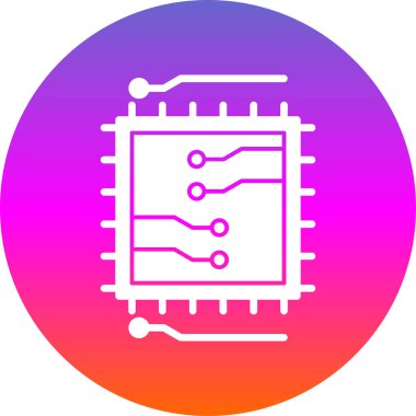 çip simgesi, vektör illüstrasyonu basit tasarım