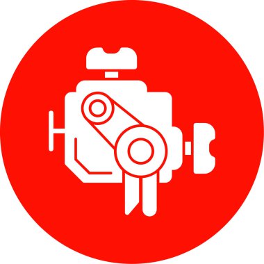 motor simgesi, vektör illüstrasyonu basit tasarım