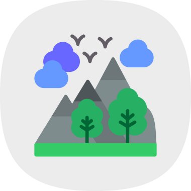 dağ simgesi, vektör illüstrasyonu