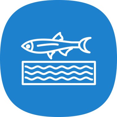 Ringa balığı simgesi vektör illüstrasyonu 