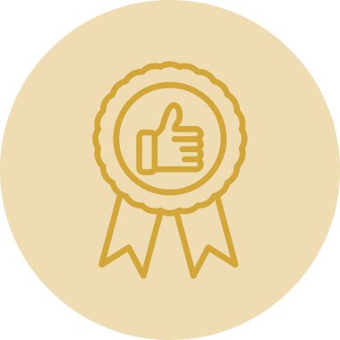 Rozet simgesi, vektör illüstrasyonu