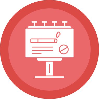 reklam panosu simgesi, vektör illüstrasyonu basit tasarım