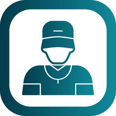 Beyzbol şapkalı bir adamın vektör simgesi