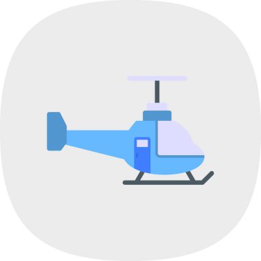 Helikopter. Web simgesi basit illüstrasyon