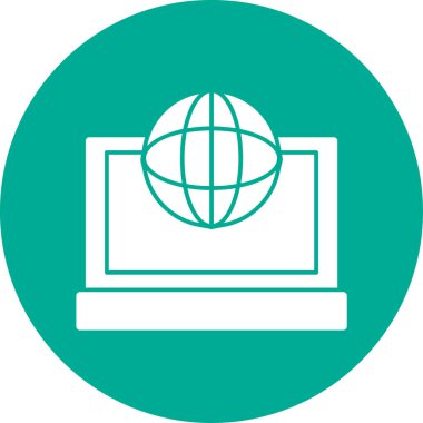 Web tarayıcı simgesi, vektör illüstrasyonu basit tasarım