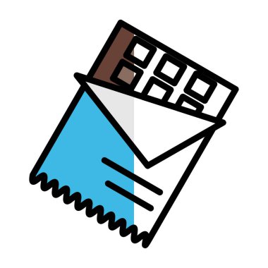 Harf simgesi içeren posta kutusu, basit ana hatlı vektör illüstrasyonu