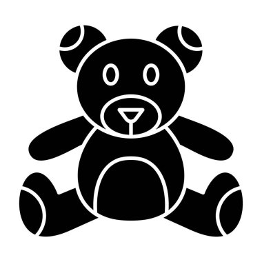 bebek oyuncak ayı simgesi, basit stil