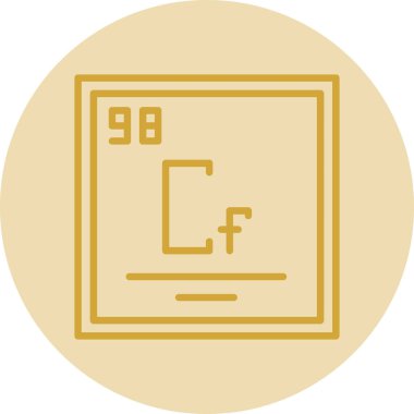 vektör basit simgesi Californiyum 