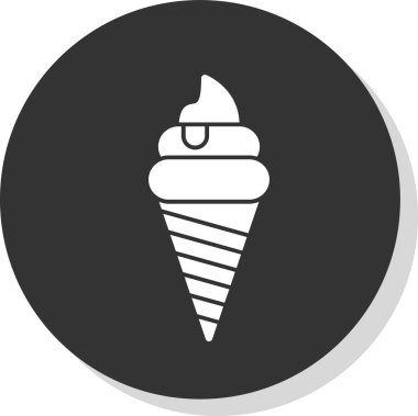 dondurma ikonu vektör illüstrasyonu