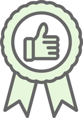 Rozet rozet simgesi doldurulmuş taslak biçimi