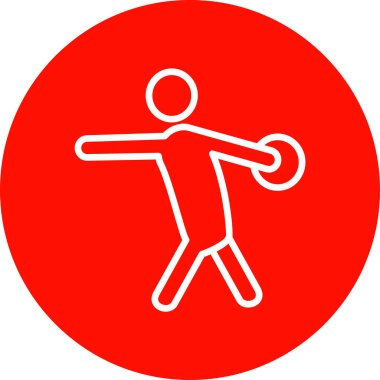 Kırmızı bir simgenin vektör illüstrasyonu